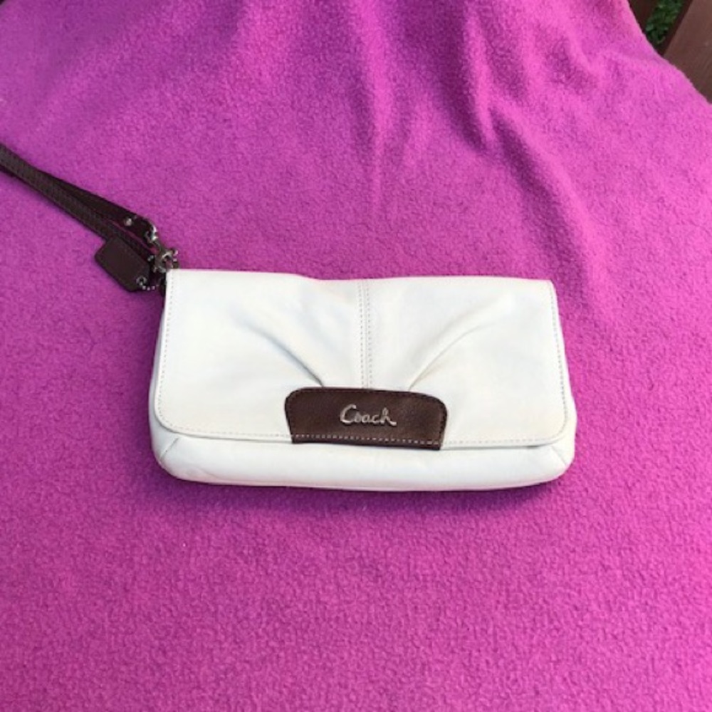Coach Leather Large Flap Wristlet